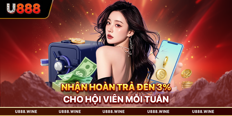 Nhận hoàn trả đến 3% cho hội viên mỗi tuần